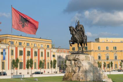 Albanien - Square Skanderbeg In Tirana